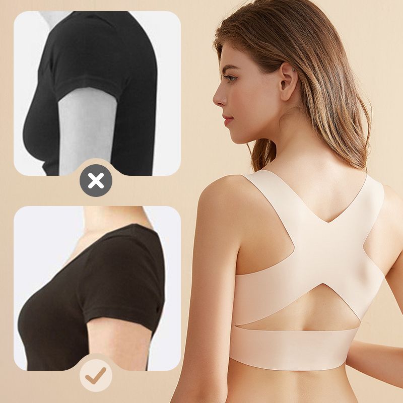 📢📢70 %  OFF !! ⏰Front Closure Cross-Back Wireless Posture Bra
