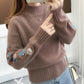 Cashmere Knitted Floral Embroidery Thick Sweater