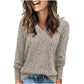 Women's V Neck Long Sleeve Solid Sweater