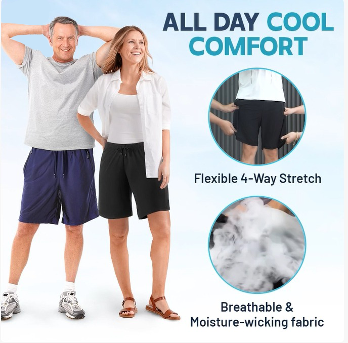 Next-Day Delivery - Hot Sale🔥Unisex Ice Silk Quick Drying Stretch Shorts