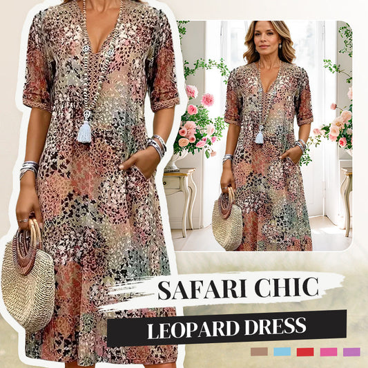 💥Women's Vivid Printed V-Neck Midi Dress