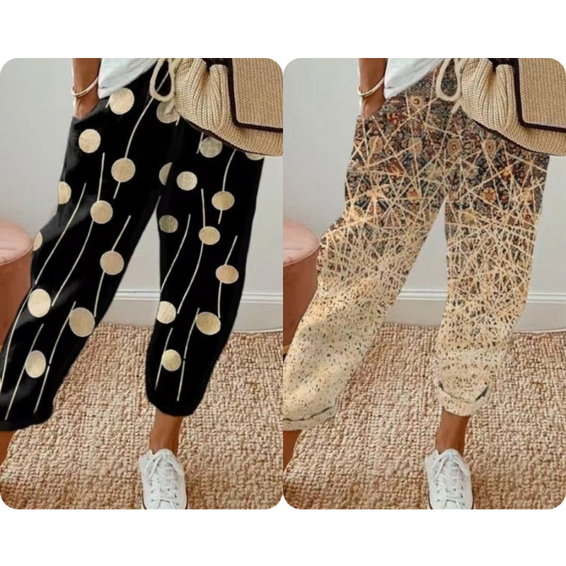 Women's Printed Multicolor Casual Pants