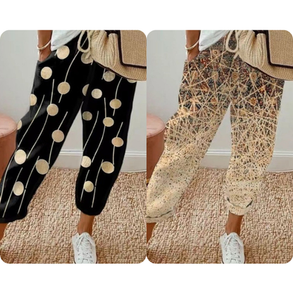 Women's Printed Multicolor Casual Pants