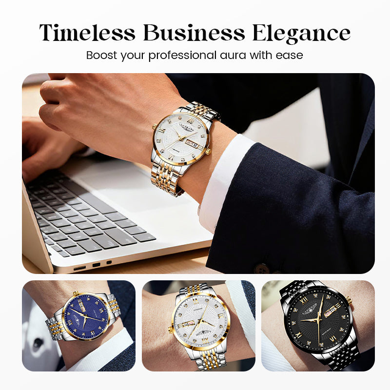 ⏳Year-End Premium Sale: 80% OFF💥Men's Stainless Steel Waterproof Business Watch