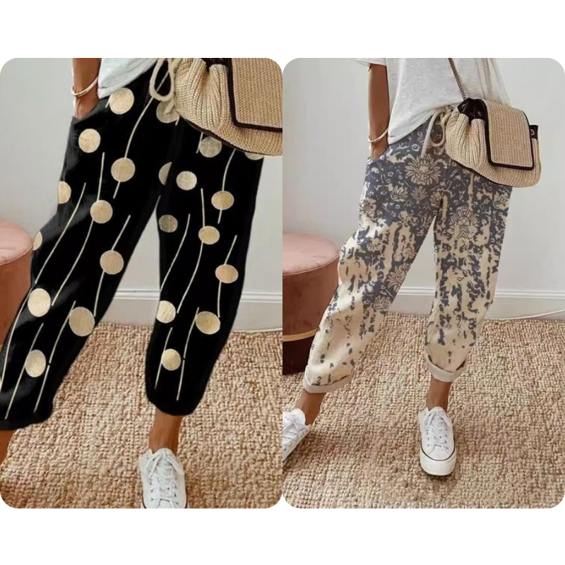 Women's Printed Multicolor Casual Pants