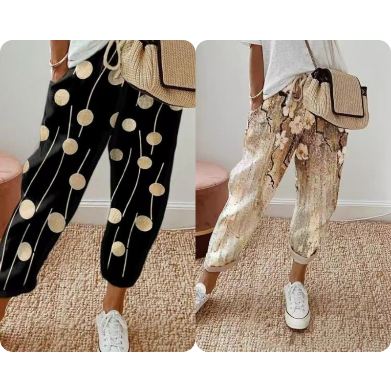 Women's Printed Multicolor Casual Pants