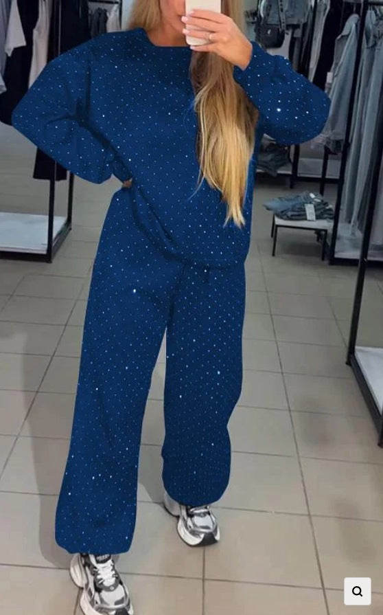 💖Limited Sale 50% OFF💖Women’s Round-neck Casual Sports Sweatshirt and Jogger Pants (2-piece Set)