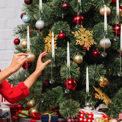 🎁Early Christmas Promotion - 49% OFF🎄Christmas Tree Led Candles with Clear Crystal Ball Hook