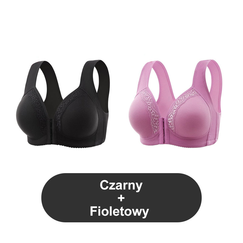 💥Buy 1 Get 1 Free💥Breathable Front-Closure Plus-Size Bra with Wire-Free Support