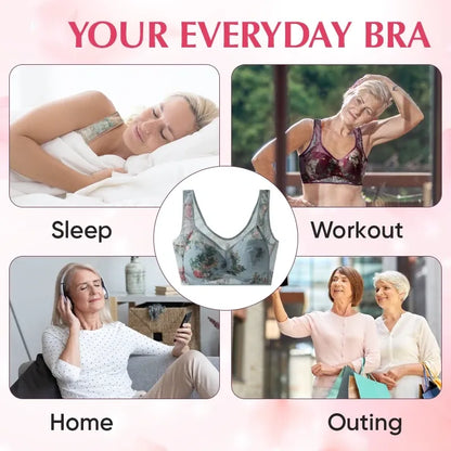 ✨Last Day Special Price £8.99!!💥🌸🎁 Super gather bra | Ice Silk Lace Cooling Comfort Bra