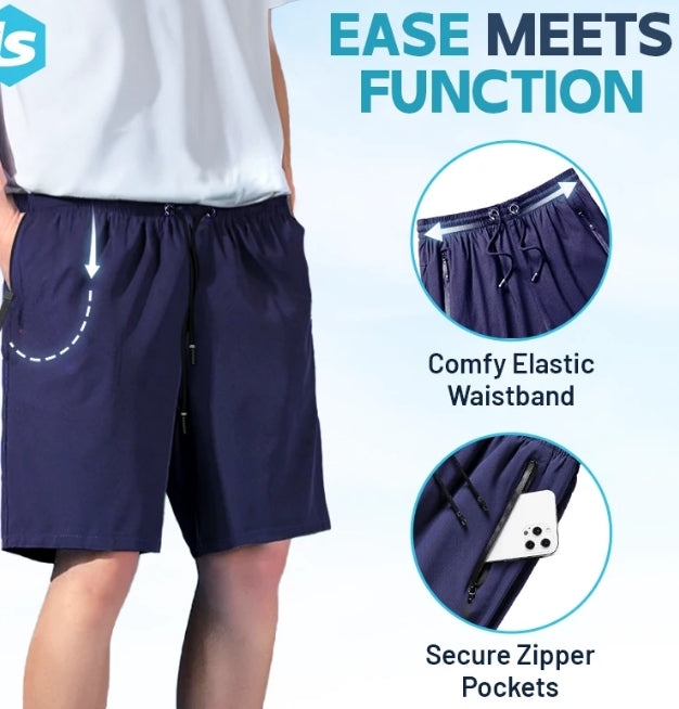 Next-Day Delivery - Hot Sale🔥Unisex Ice Silk Quick Drying Stretch Shorts