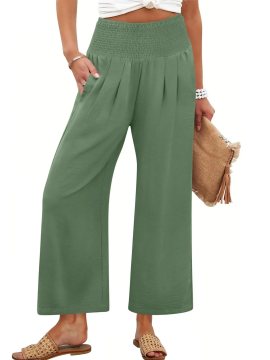 🎉Hot Sale 49% OFF🌸Women's High-Waisted Straight-Leg Linen Cropped Pants