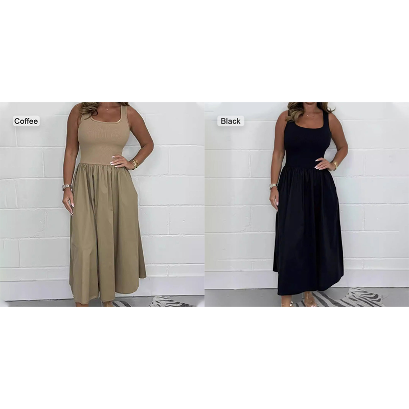 🔥Buy More Save More🔥Women's Casual Solid Color Sleeveless Dress