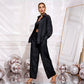 ✨Sequin Blazer And Wide Trousers For Women (3-piece Set)