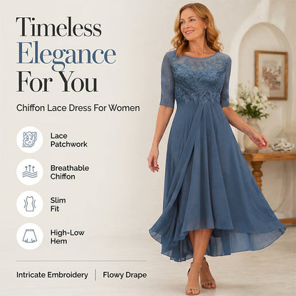 💖 Elegant Embroidered Cocktail Flowy Dress