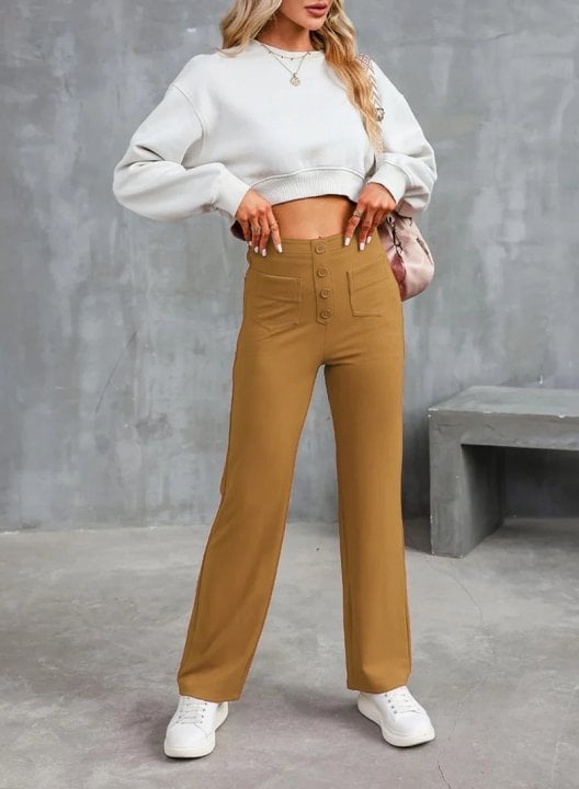 Women's Casual High Waist Stretch Pants