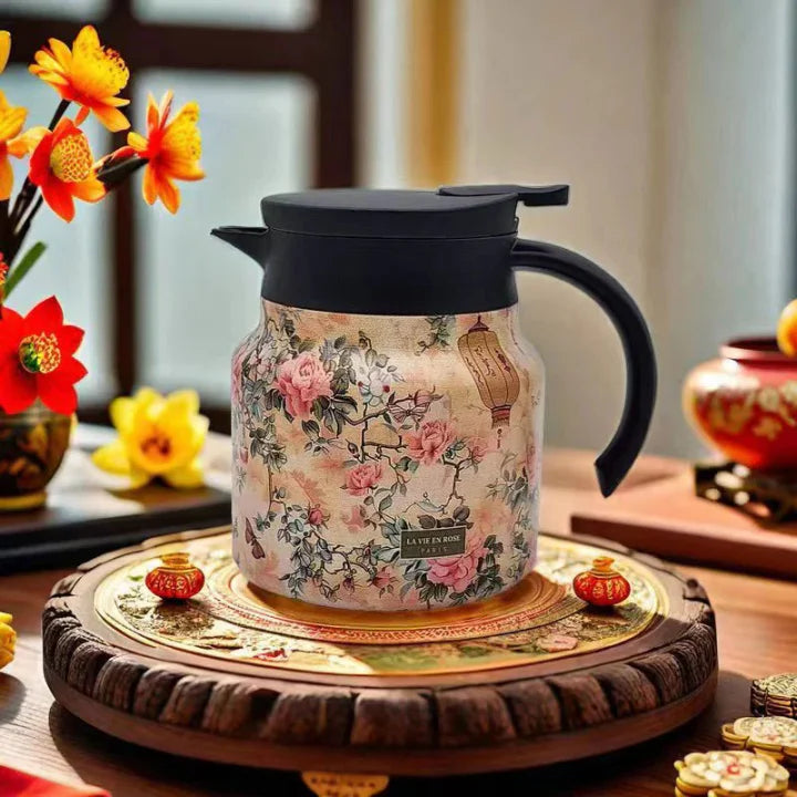 🔥🍵1000ml Vacuum Insulated Teapot with Strainer