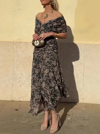 Women's Elegant Mesh Boutonniere Dress