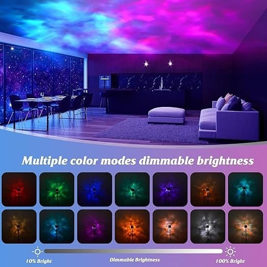 🎁Last Day of Sale 50% OFF🔥-✨ Rotating Water Wave Projector with Vivid 3D Light Effects🌌