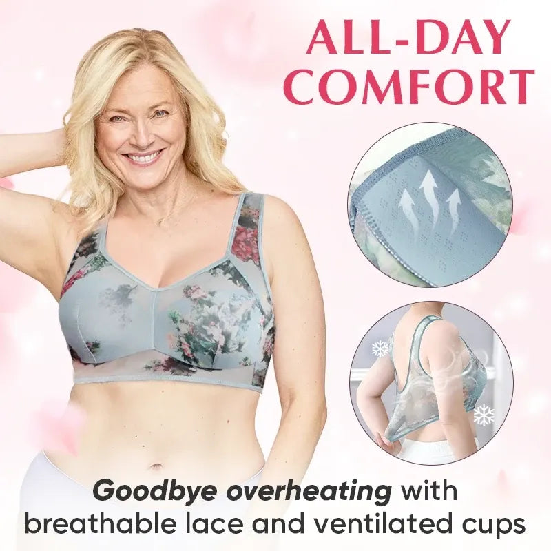 ✨Last Day Special Price £8.99!!💥🌸🎁 Super gather bra | Ice Silk Lace Cooling Comfort Bra