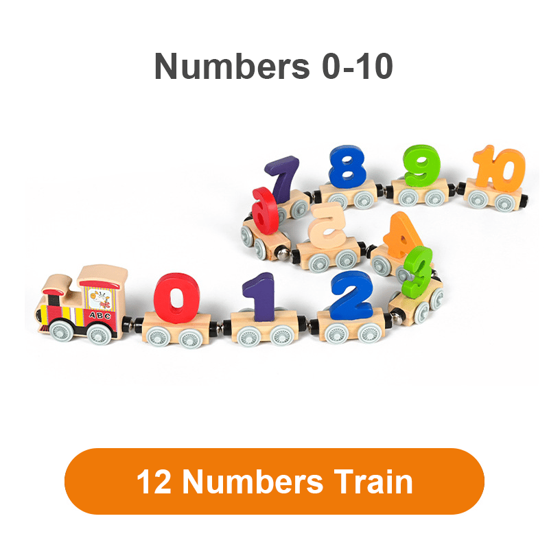🔥Numbers And Letters Magnetic Train Puzzle Wooden Toy Car