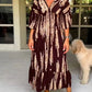 Hot Sale 🔥Casual Print V-Neck Long Dress