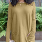 HOT SALE 50% OFF💥LONG SLEEVE THUMBHOLE SWEATER POCKET TUNIC