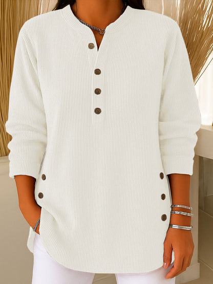 💃Last Day 49% OFF⏰Women's Solid Color Crew Neck Long Sleeve Casual Loose Knit Pullover(Buy 2 Free Shipping)