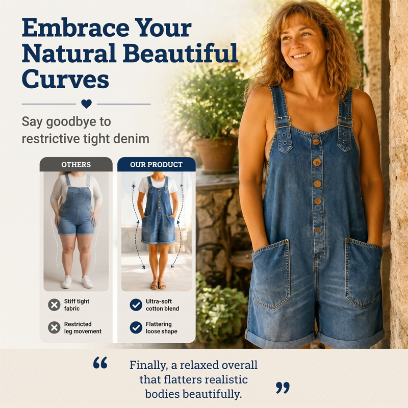 ⌛Limited-time Offer 50% OFF👍-Women's Casual Denim Romper