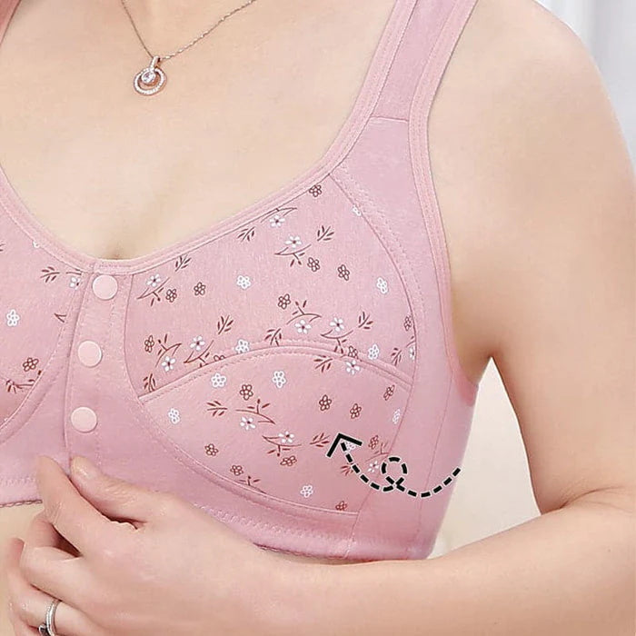 🔥Buy 1 and get 2 free 🔥Seamless underwear with front buttons Comfortable cotton bra for women