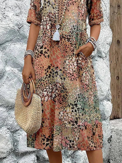 Vibrant midi dress