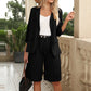 Women’s Casual Two-Piece Open Front Top & Bermuda Shorts Set
