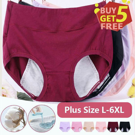 🔥Antibacterial and leak-proof menstrual underwear in pure cotton plus size and high waist🔥