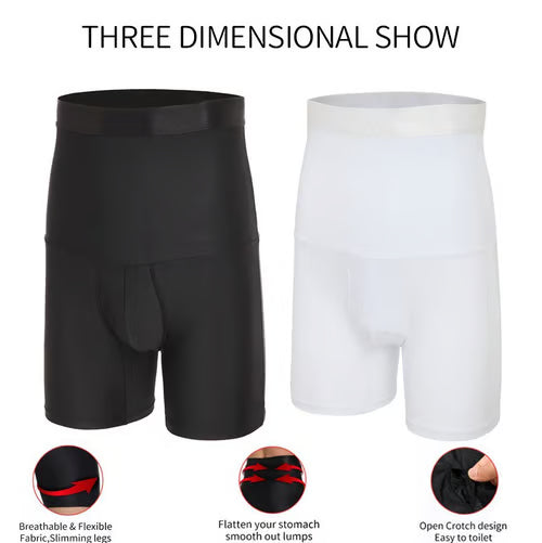 ⏳Time-limited Special⏰Men's Compression Shorts - High Waist Tummy Control & Sweat-Wicking