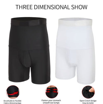 ⏳Time-limited Special⏰Men's Compression Shorts - High Waist Tummy Control & Sweat-Wicking