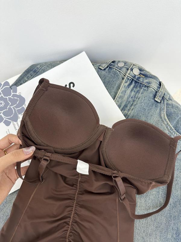 🏆 Last Day Special Price $17.99 !Shapewear Bodysuit with Bra | Ruched Slimming Adjustable Waist✨