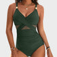👙Vacation Hot Sale 49%🩱Metallic Accent Mesh Panel One-Piece Swimsuit