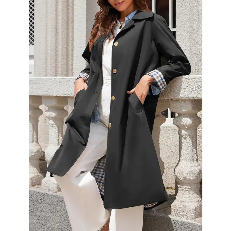 💜 LAST DAY PROMOTION - 50%OFF 💜 Women's shirt-collar single-breasted trench coat