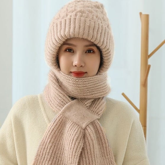 🔥EARLY CHRISTMAS SALE🎄-Winter Versatile Knitted Hooded Scarf for Women