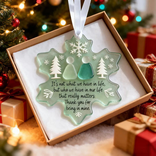 🌊Snowflake-Shaped Sea Glass Friendship Decor❄✨ Shaped by Nature & Crafted by Hand!