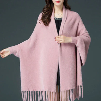 🎁Limited Discount 49%OFF⏳Women's Long Sleeve Casual Tassel Shawl Coat