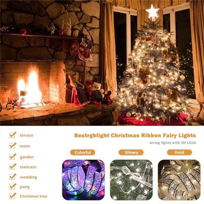 💥BUY 2 GET 1 Free/BUY 3 GET 2 Free💥Christmas Ribbon Fairy Lights