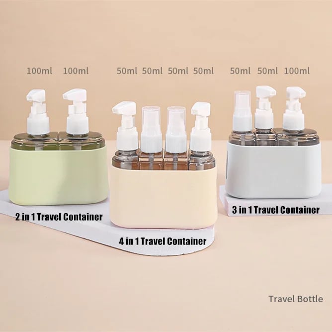 🔥Travel Smarter🔥Mini Shampoo Dispenser Portable Travel Bottle Set