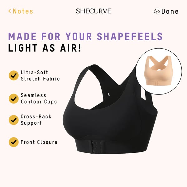 📢📢70 %  OFF !! ⏰Front Closure Cross-Back Wireless Posture Bra