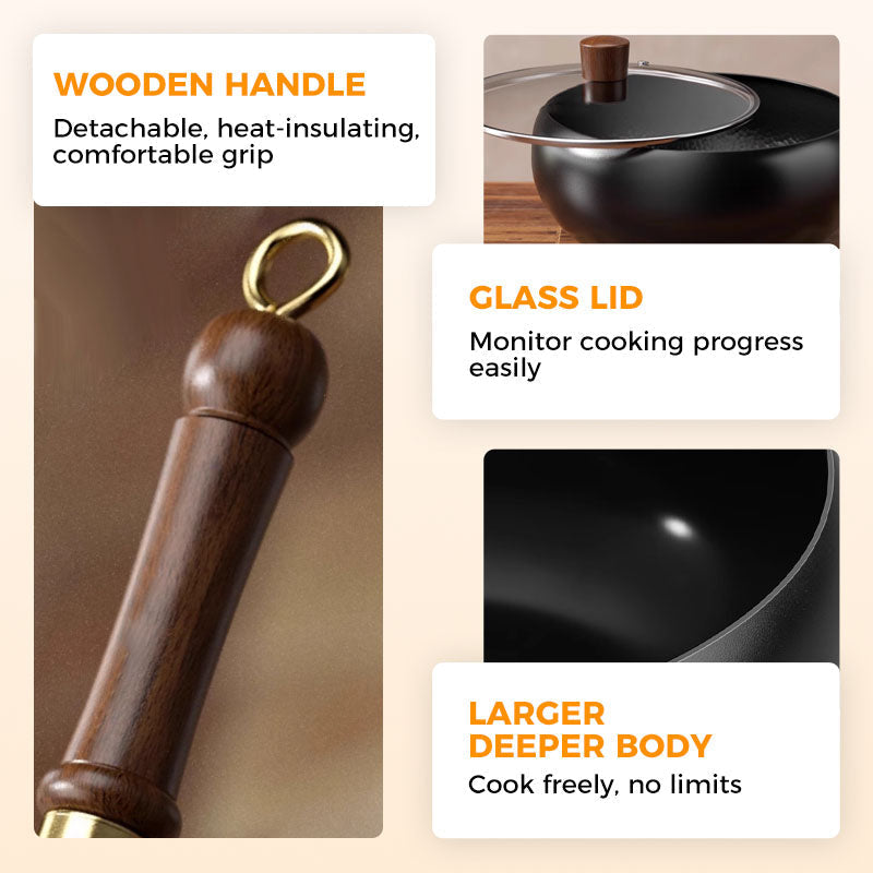 ⏰ Now only 49% off!⌛Uncoated Thick Iron Pot