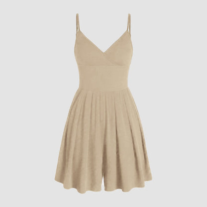 ☀️Summer Essential-Limited Time Low Price💕Women's Casual Adjustable  Plain Backless Wrap Cami Romper
