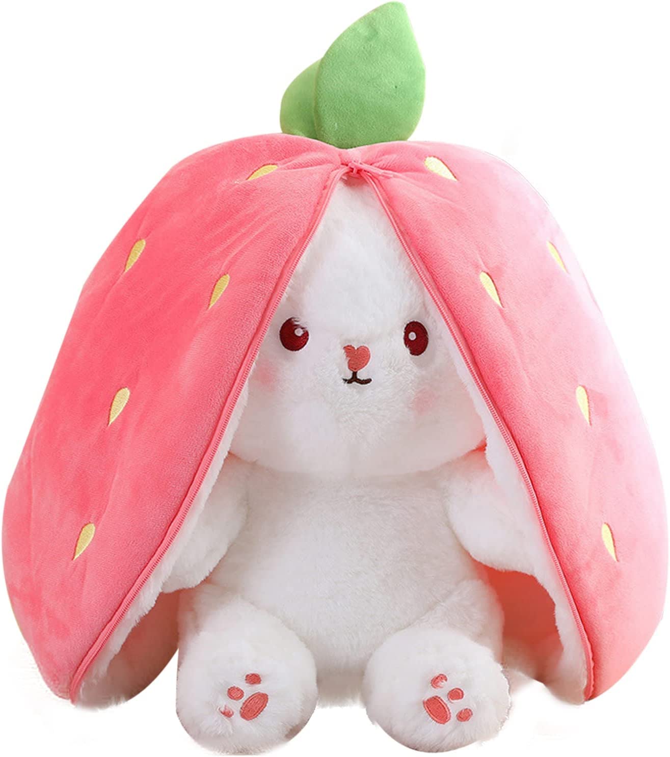 🎁EASTER SALE – ONLY £9.99!!🐰🎉50K+ SOLD!🍓🐰 50% OFF! Strawberry Bunny Plush – Transforms into little rabbit! Soft, cute & cuddly. Perfect gift for kids or grandkids. 🎀✨