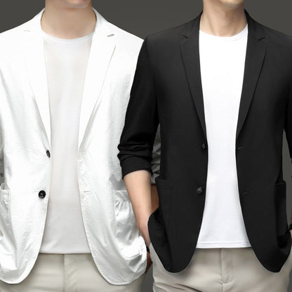 Men's Summer Ice Silk Wrinkle-proof Lightweight Suit Jacket