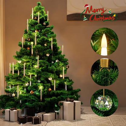 🎁Early Christmas Promotion - 49% OFF🎄Christmas Tree Led Candles with Clear Crystal Ball Hook