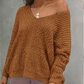 🔥Hot Sale 49% OFF🔥Women's Plain Drop Shoulder V Neck Sweater